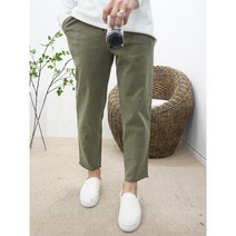 남자 겨울 9부 커팅 빅사이즈 양기모 반배기 세미와이드 밴딩바지
