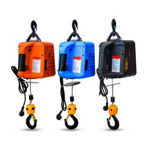 500KG 전기 호이스트 휴대용 전기 핸드 윈치 견인 블록 전기 스틸 와이어 로프 견인, 110V, 매뉴얼 7.6M