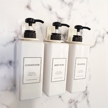 [스윗브릿지] 화이트 투명 욕실 디스펜서 호텔 샴푸통 리필 용기 2style, 1개, 디스펜서거치대