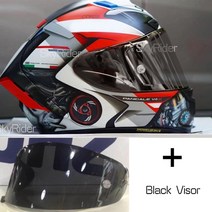 바이크 부품 풀페이스 오토바이 헬멧 X14 화이트 뒤 라이딩 모토크로스 레이싱, 11 B with black visor_03 XL