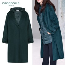 크로커다일레이디 구스 조끼 캐시미어 코트 세트