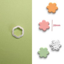 도자기 캔들 몰드 석고 DIY 꽃모양 소프트 세라믹 폴리머 클레이 커터 3D 인쇄 도자기 DIY 수제 INS 귀걸, 02 six petal  20mm