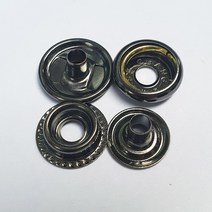 무독성 링도트 스냅단추 15미리 10셋트, 링도트 스냅단추 15미리 흑니켈, 10set