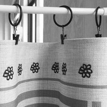 스프렉스 커튼 집게링 고리 DS-E959, 개폐형(블랙)