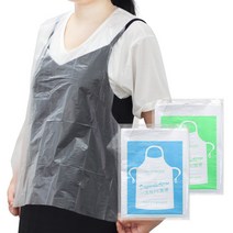 미스터마켓 일회용 비닐 앞치마 휴대용 다용도 위생 주방 방수, 1매, 일회용 비닐 앞치마/대