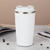 커피 보온 컵 304 스테인레스 스틸 자동차 휴대용 사무실 물 컵 높은 얼굴 로고 인쇄 절연 컵 도매, 화이트