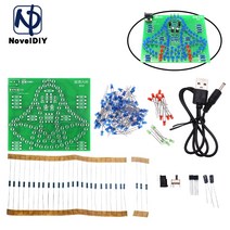 실험실 스윙 벨 DIY Windbell 납땜 전자 바람 차임 95 led 깜박이는 빛 DC 5V 학습 키트, 한개옵션0