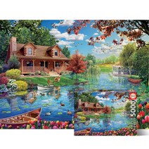 에듀카 호숫가의 작은 집 풍경화 고피스 5000피스 직소퍼즐 ED19056