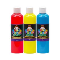 KA미술재료 핑거페인트 형광색250ml 3색 세트
