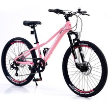 Generic 제네릭 여아 및 남아용 산악 자전거 24인치 7단, pink