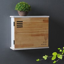 원목 인터폰 커버 배전반 가리개 스위치 액자, 대형37.5x33.5[투명바니시]