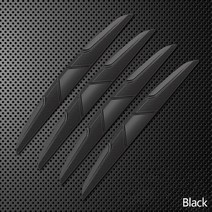 자동차 도어 엣지 충돌 방지 보호 바 스티커 실리콘 사이드 가드 백미러 커버 스트립 4PCs, 03 Black