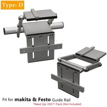 원형톱 가이드 슬라이드 세트 makita 및 festo 레일 작업대 도구용 레일 리프팅 액세서리가 있는 푸시 풀 전기 원형 톱 리프팅 도구, 유형 d