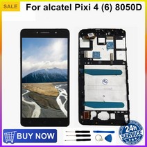 6.0 quot오리지널 IPS LCD 디스플레이 알카텔 픽시 4 6 8050D 어셈블리 터치 스크린 프레임 포함, [02] FPC Without Frame