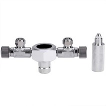 CO2 수조 레귤레이터 수조 CO2 레귤레이터 아쿠아리움 CO2 레귤레이터 CO2 유량 조정 수초 수조용 압력계 커넥터 부속 안전성 경량・내구성 기밀성(#1)