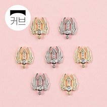 사라센 검과 날개 젤네일 파츠 2종(2개입) 3d파츠 리본수제 파츠틀 레진아트 공예 재료, 01.골드