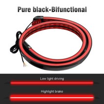 아우디부품 용품 수입자동차수리키트 OKEEN 110cm 120cm 탄소 섬유 블랙 Led 리어 스포일러 라이트 아우디 a3 a6 c7 bmw e90 자동 테일 자동차 12V, Black 2+1m