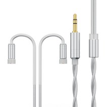 오디오 케이블 FDBRO 8 코어 실버 도금 헤드셋 오디오 와이어 2.5/3.5/4.4mm QDC IE40 IE80 커넥터 이어폰 밸런스드 케이블 포함, 04 3.5mm QDC, 05 silver-4