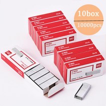 펀칭기 타공기 바인더 천공기 대형 업소용 다공펀치 2공천공기 깊이조절가능 천공기날 제본천공기긴회전 암 스테이플러 금속 특수 a3a4 재봉틀 스테이플 연장 스테이플러 종이 사무실, 스테이플-10박스