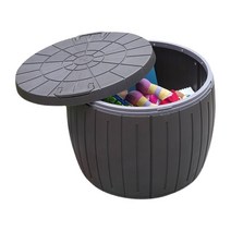 야외 수납장 농기구보관함 발코니 데크 플라스틱창고 발코니 보관 캐비닛 버킷 야외 태양 보호 방수 대용량 가정용 장난감 상자 의자에 앉을 수 있습니다, F.단층 야외수납장선반  1