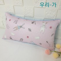 우리가 수제 부드러운 순면100% 푹신한 귀여운 유아 편백 메밀 베개커버20x40토끼인형(커버만)