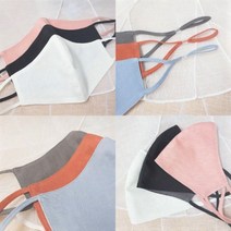 창작스튜디오 놀자 [나무와 바늘 작가님] 입체 린넨 마스크 여름 시원한 핸드메이드 패션 사이즈조절 빨아쓰는 재사용가능