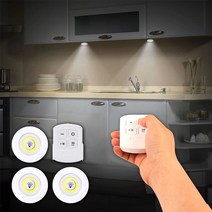 OMT 3개 1세트 무선 LED 리모콘 터치라이트 OL-9090 벽등 무드등 인테리어조명, 옐로우