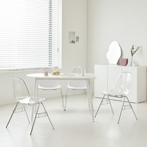 빈 체어 테이블 카페 식탁 의자 DSS, 투명