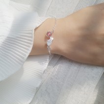 없음 보석 고양이 은팔찌~실버925 순은 심플 체인 실팔찌