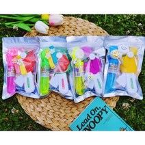 어린이집 생일선물 유치원 생일선물 구디백 답례품 친구 생일선물 조카 선물 돌 답례품 돌잔치 이벤트선물 선생님 선물 (비눗방울&물총& 후크or 밀봉클립 SET), 세트2.여아라인, 밀봉클립2종, 3.생일축하해