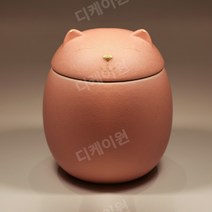 고양이유골함 반려동물유골함 납골함 유골보관함 밀폐형 방습 진공유골함, 분홍색(500ml)지름11cm 높이12.5cm