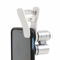 휴대폰현미경 핸드폰현미경 60배율 UV LED 스마트폰 현미경, 1개