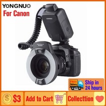 Yongnuo YN 14EX YongnuoYN TTL LED 매크로 스피드 라이트 링 플래시 5D Mark II III 6D 7D 60D 70D 700D 650Dflash ligh, YN-14EX