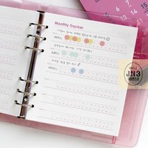 A6 와이드 6공 테마 리필 속지 148X172 32page WIDE, 04 다이어트 데일리