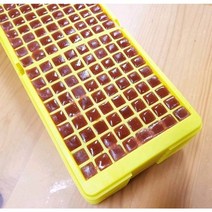 (2세트 무료배송+한중 특허) 117g 가성비짱 가우스브라인 144개 일사사각브라인(특허등록 아스타잔틴브라인쉬림프), 각브라인1세트+브라인급여통 EQ1 (직경x높이6x 6)