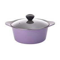 키친웰 벨로스 세라믹 냄비 파스텔 컬러 시리즈 6종 유리뚜껑 포함, 양수 24cm 퍼플