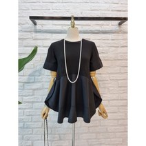 [반다리] (국내발송) 밑단셔츠 체형커버 후레아 티블라우스