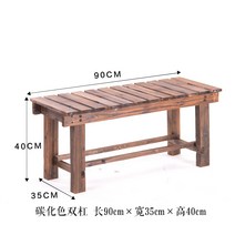 버스정류장의자 지하철의자 플라스틱벤치 야외벤치제작 공원 의자 방부제 나무 벤치 정원 야외 의자 발코니 의자 정원 벤치 단단한 나무 긴 의자, 08 두꺼워진 길이 90cm(평행봉)