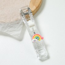 일호장신구 투명 과일 클립퍼 클립 집게 문구 사무 용품 학생 학용품 서류철, 투명과일클립퍼(무지개), 투명클립퍼리필8EA(칼라랜덤)