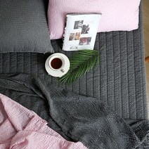 [ILΞ6] 그라니타 뱀부 리플 이불겸 패드 (차콜) 침대매트 겉이불 다크그레이 홑이불_Eη3270Ml, 기본⊙옵