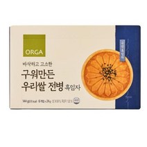 우리집 구워만든 우리쌀 전병 흑임자 144g (144g) 달달구리 건강한 아이간식 어른간식 추석 설날 명절 ORGA 홈캉스 식재료, 8개