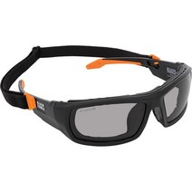 Klein Tools 60164 보 프로페셔널 PPE 보호 풀 프레임 긁힘 방지 및 김 서림 방지 그레이 렌즈, 1 Pair Gray Lens With Gasket