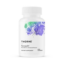 THORNE 쏜리서치 Ferrasorb® 보조 인자 함유 철분 60정, 단품, 단품