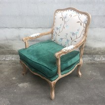 원목 빈티지 소파 프로방스 엔틱 1인 쇼파 암체어, AB