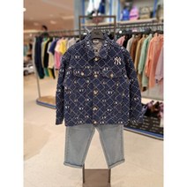 MLB키즈 다이아 모노그램 데님 트러커 팬츠 세트 7ADKM0231/7ADP00231-BLS/BLL