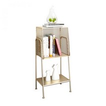 리플렛거치대 매거진랙 책진열대 신문걸이 잡지꽂이, 낮은 캐비닛 골드