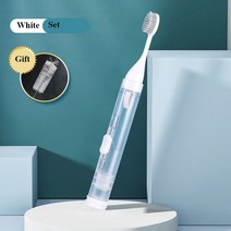휴대용 접이식 칫솔 세트 치약 보관 가능 여행 캠핑 하이킹 칫솔 구강 청소 도구 액세서리, 5.05