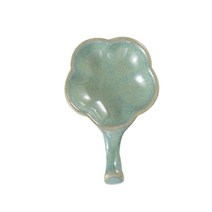 붓 걸이 서예 원형 동양화 거치대 원목 캘리 잉크 접시 세라믹 브러시 홀더 펜 세척 펜 넣어 잉크 접시 초보자 벼루 서예 특수 잉크 플레이트 잉크 나비, 청자 먹판 작은 신선도-류리