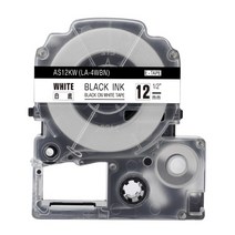 6/9/12mm 라벨 테이프 SS12KW 엡손 Lw400 LK-4WBN 카트리지 레이블 작동 LW-300 500 600P 700 메이커, 01 black on white_01 6mm