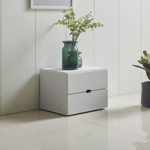 작은방 자녀방 모던 인테리어 핸드리스 2단 서랍장 책상 가구 수납 낮은 미니, 아카시아화이트